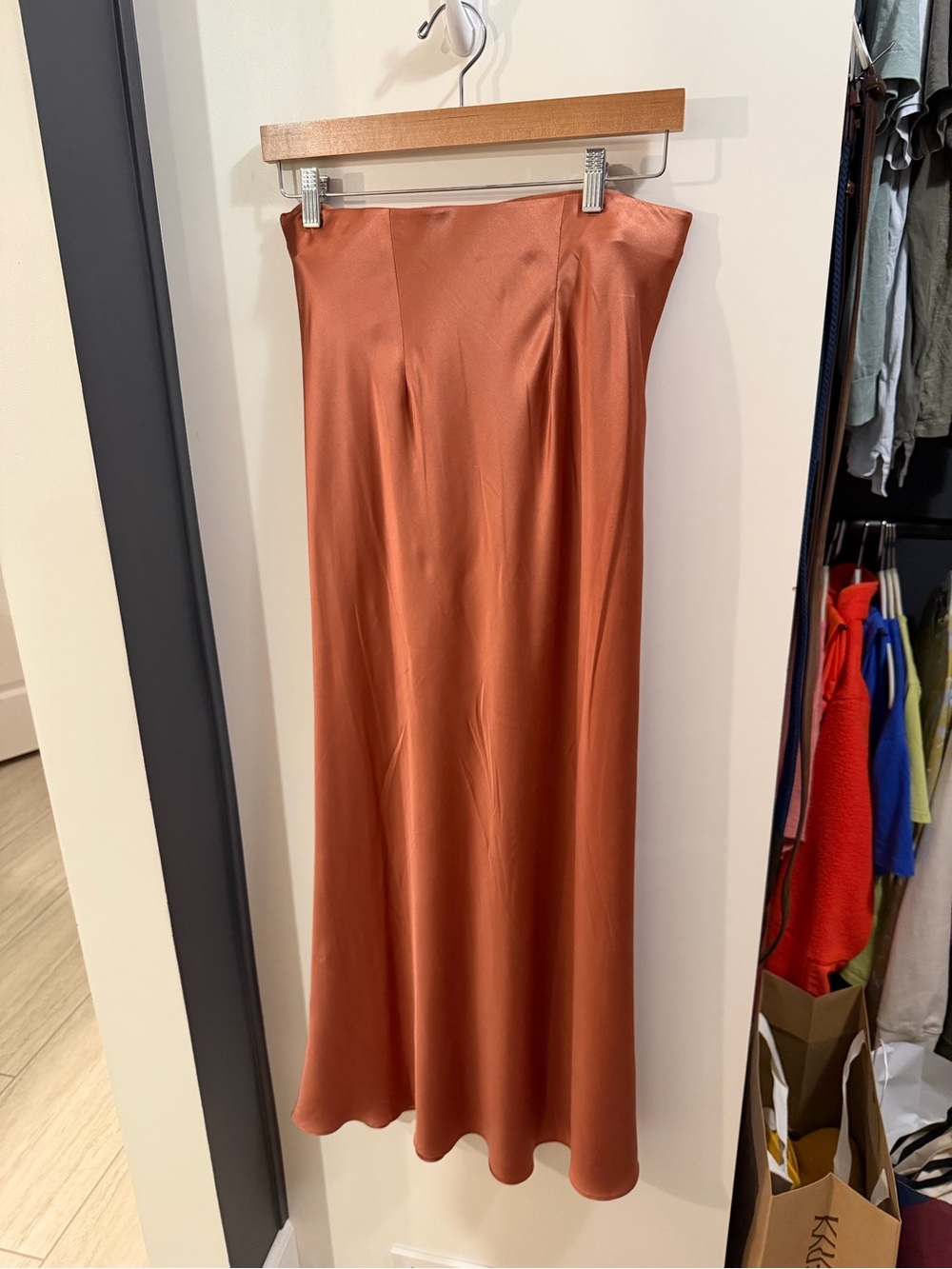 Quince 100% Washable Silk Maxi Skirt - Rose Powder